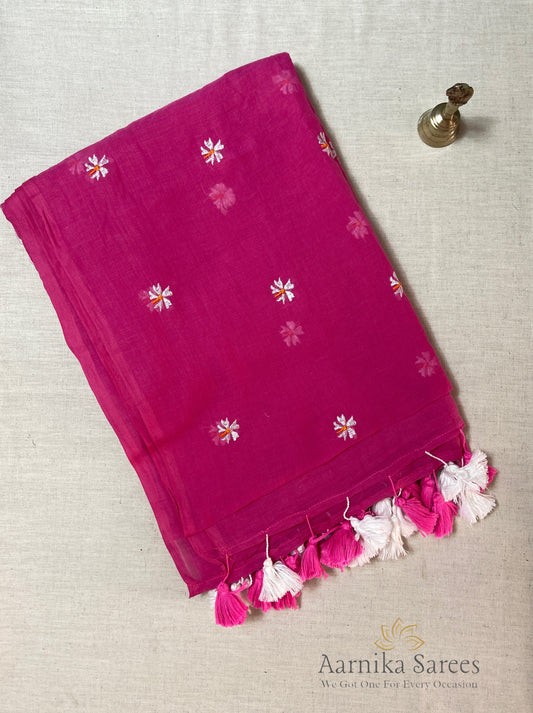 MUL COTTON / PARIJAT EMBROIDERY / PINK