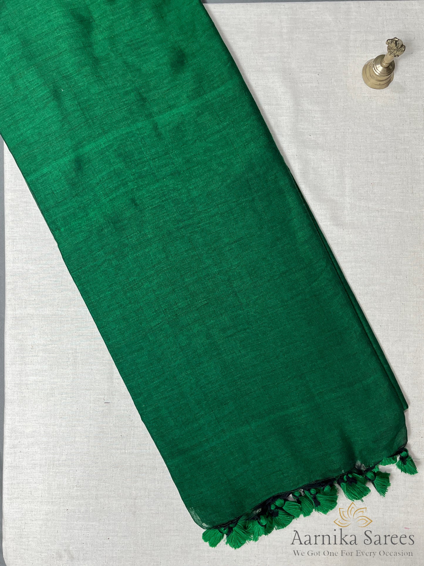 KHADI COTTON SAREE / GREEN