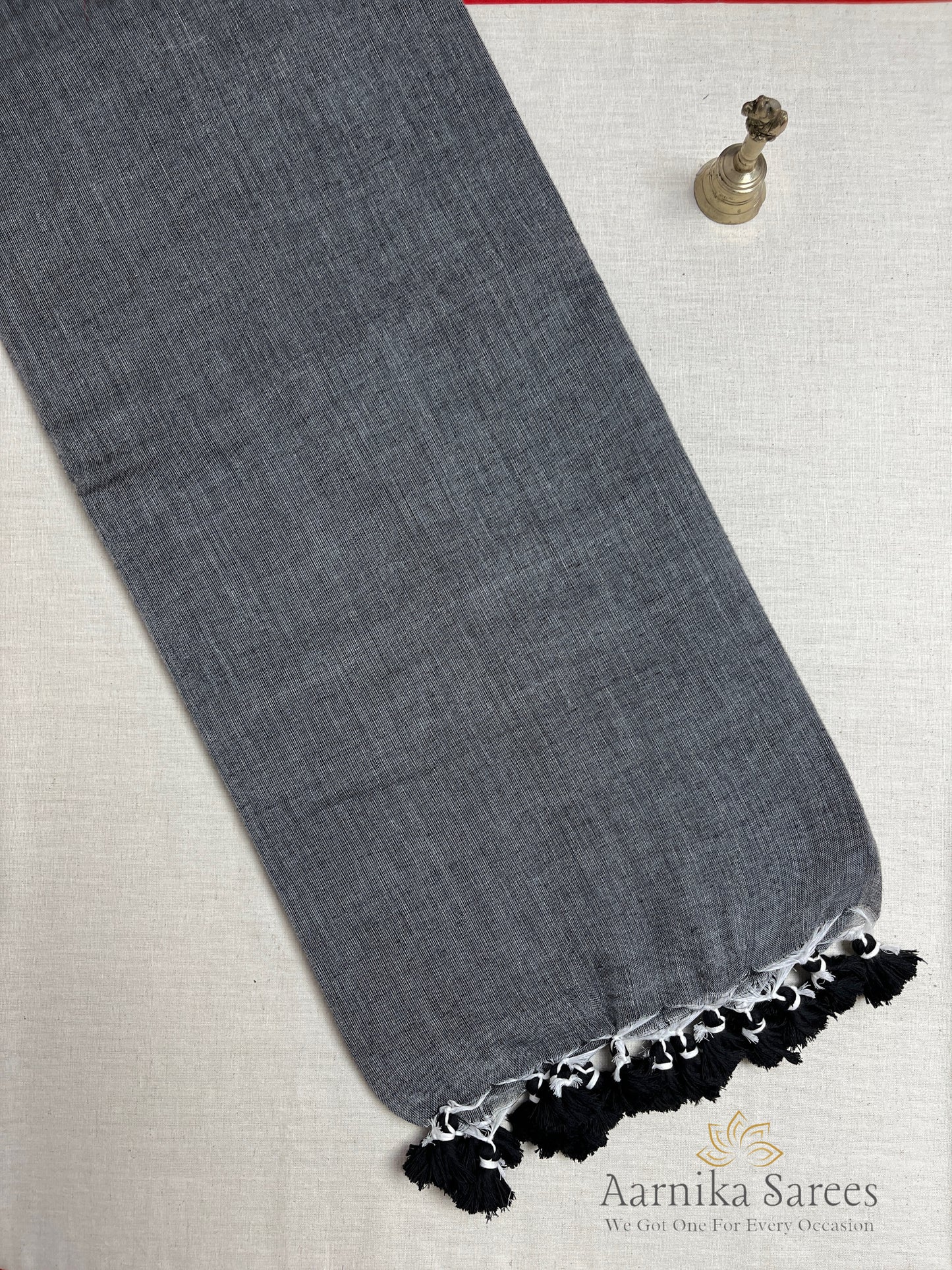 KHADI COTTON SAREE / GREY